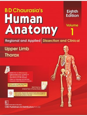 BD Chaurasia's Human Anatomy: Regional & Applied Dissection & Clinical  Vol. 1: Upper Limb & Thorax 8e (in 4 Vols.) With Wall Chart
