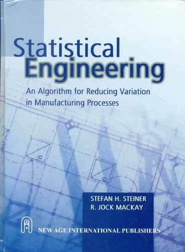 Statistical Engineering : An Algorithm for Reducing Variation in Manufacturing Processes