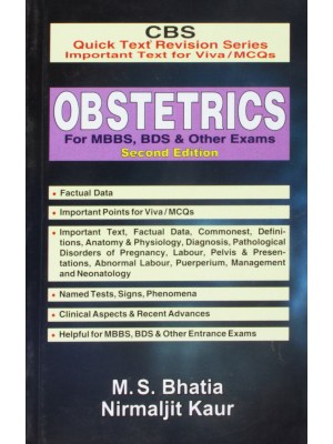 CBS Quick Text Revision Series Important Text for Viva / MCQs: Obstetrics for MBBS BDS & Other Exams 2e (PB)