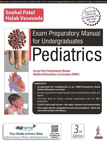 Exam Preparatory Manual for Undergraduates Pediatrics 3rd Edition 2022 