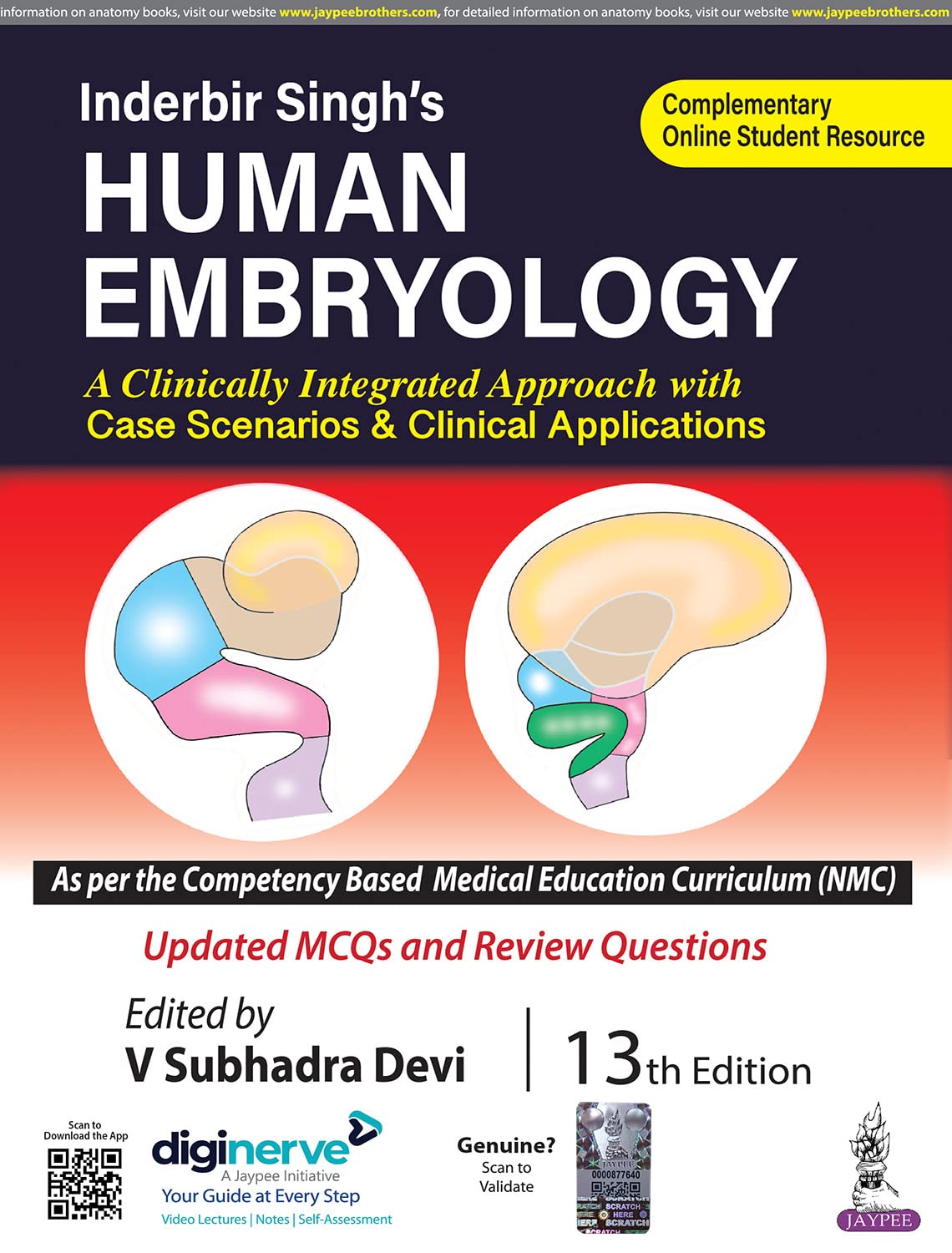  Human Embryology 13th Edition 2023 by V Subhadra Devi