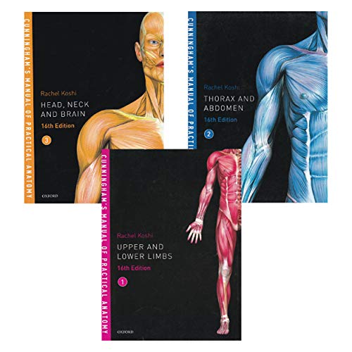 Cunningham's Manual of Practical Anatomy (3 Volume Set) 16th Edition 2017