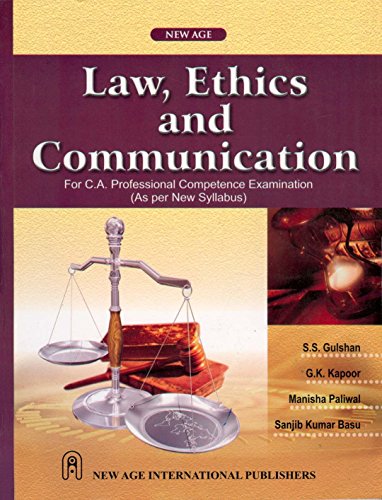 Law, Ethics and Communication for C.A. Professional Competence Examination (As per New Syllabus)